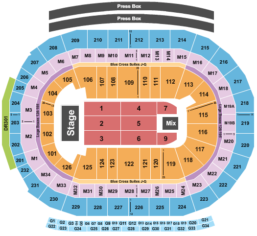 Little Caesars Arena Adam Sandler Seating Chart